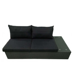 Fonteyn | Loungebank 2-Zits Links Salou | Dark Grey